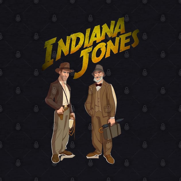 Indiana jones t-shirt by Riss art